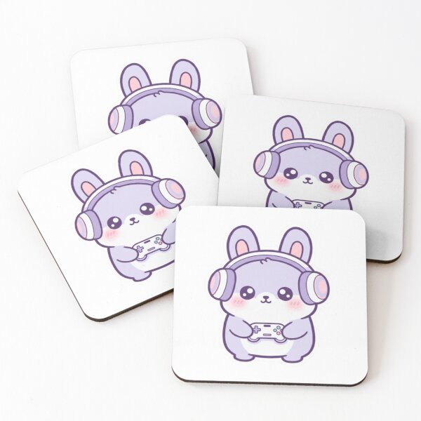 Item preview, Cute Kawaii Gamer Bunny – Pastel Gaming Aesthetic Sticker designed and sold by DesignNovaCo.