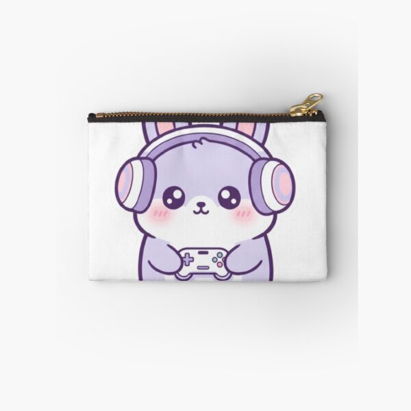 Item preview, Cute Kawaii Gamer Bunny – Pastel Gaming Aesthetic Sticker designed and sold by DesignNovaCo.