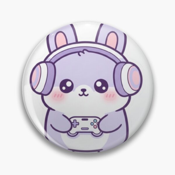 Item preview, Cute Kawaii Gamer Bunny – Pastel Gaming Aesthetic Sticker designed and sold by DesignNovaCo.