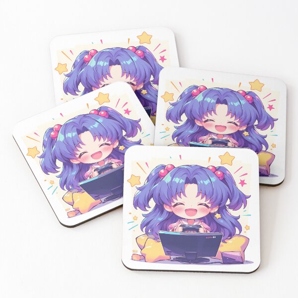 Item preview, Ichinose Kotomi Clannad Cute Chibi Anime Girl Playing Video Game designed and sold by earlobejerk.