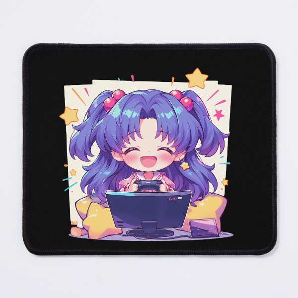 Item preview, Ichinose Kotomi Clannad Cute Chibi Anime Girl Playing Video Game designed and sold by earlobejerk.