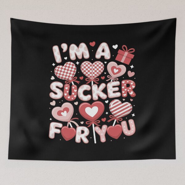 Item preview, I'm A Sucker for You Retro Heart Candy Valentine Women Girl designed and sold by RonnasJackson.
