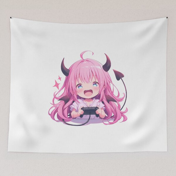 Item preview, Lala Satalin Deviluke To Love Ru Cute Chibi Anime Girl Playing Video Game designed and sold by earlobejerk.