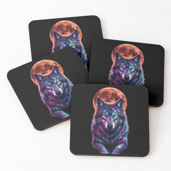 Item preview, Cosmic Wolf Galaxy Portrait — Wolf Lover Gift designed and sold by Zippy Creation.