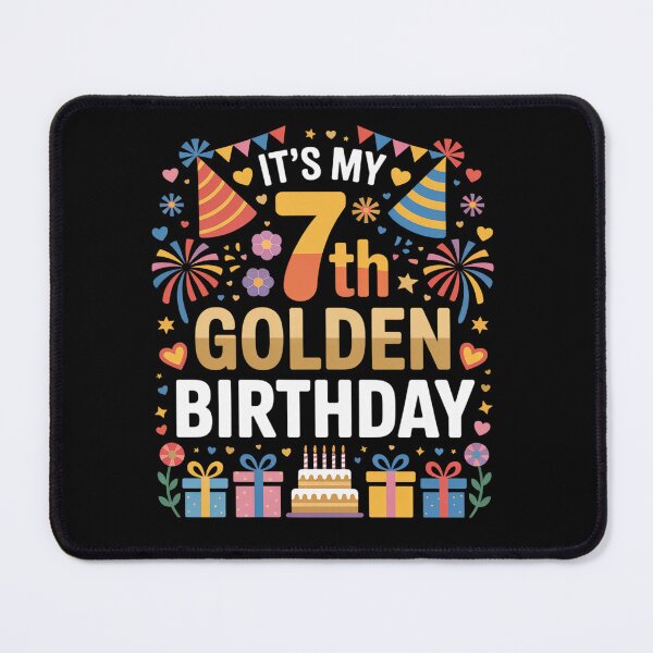 Item preview, It's My 7th Golden Birthday Girl 7 Years old Birthday Boy designed and sold by RonnasJackson.