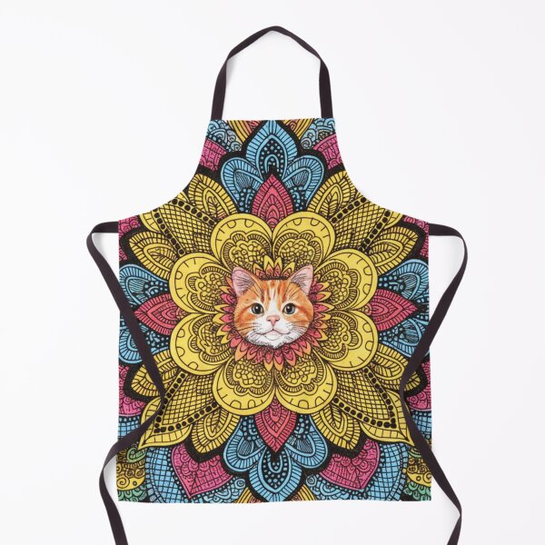 Item preview, Boho Mandala Cat Illustration | Floral Tribal Cat Art | Vintage Ethnic Animal Design designed and sold by Anime9122.