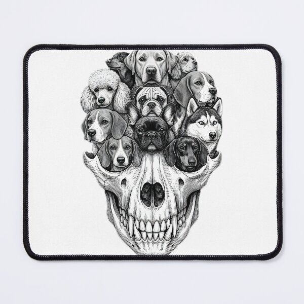 Item preview, Reversed Dog Skull Inward Facing Skeletal Dog | Dark Gothic Anatomy Art designed and sold by MyTeeSh.