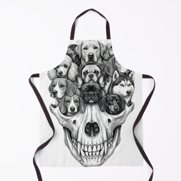 Item preview, Reversed Dog Skull Inward Facing Skeletal Dog | Dark Gothic Anatomy Art  designed and sold by MyTeeSh.