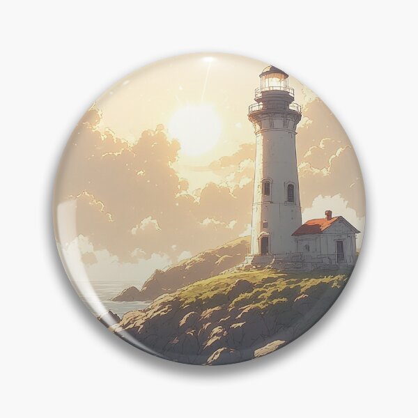 Item preview, Anime style Coastal Lighthouse designed and sold by Feathers and Figs .