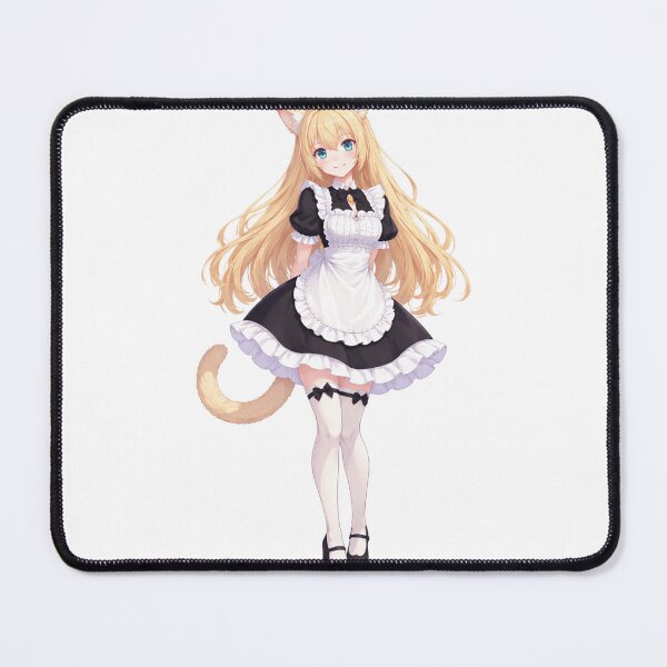 Item preview, blonde anime cat girl maid designed and sold by lilypadblue.