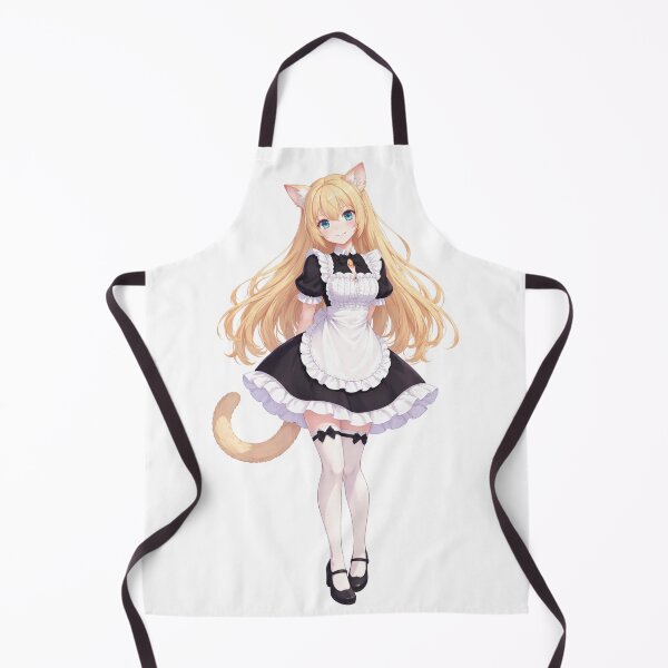 Item preview, blonde anime cat girl maid designed and sold by lilypadblue.
