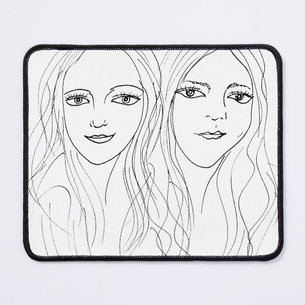 Item preview, Minimalist Female Duo Line Drawing designed and sold by TinTinBloom.