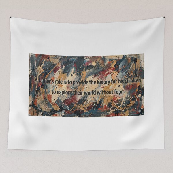 Item preview, Father Quote Wall Art – Inspirational Fatherhood Canvas Print for Dad designed and sold by Meteor Destroyer.