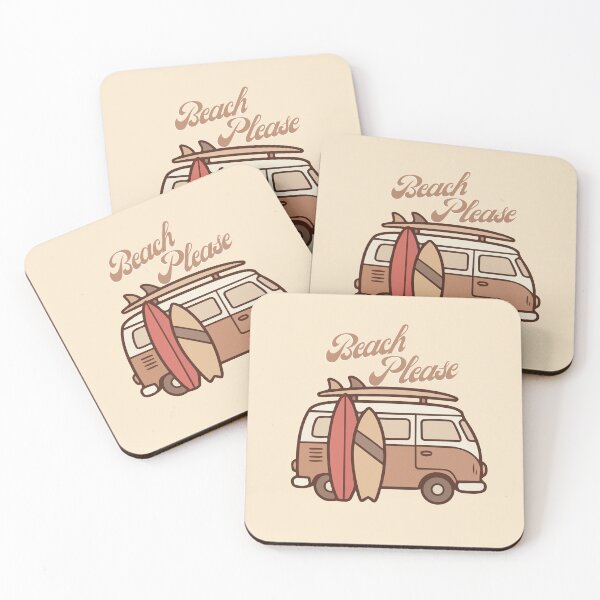 Item preview, Retro Surf Van “Beach Please” T‑Shirt – Vintage Camper, Summer Beach Vibes Shirt  designed and sold by TeeTimeMeTime.