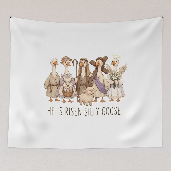 Item preview, He Is Risen Silly Goose Easter Parade designed and sold by OlyvieArt.