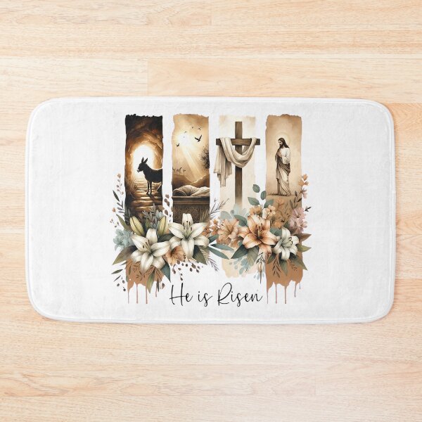 Item preview, He Is Risen Easter Christian Watercolor T-Shirt designed and sold by OlyvieArt.