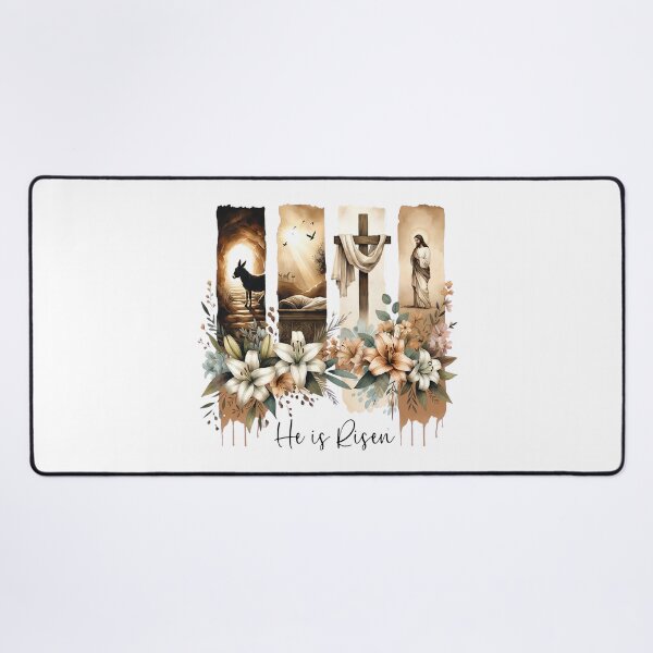 Item preview, He Is Risen Easter Christian Watercolor T-Shirt designed and sold by OlyvieArt.