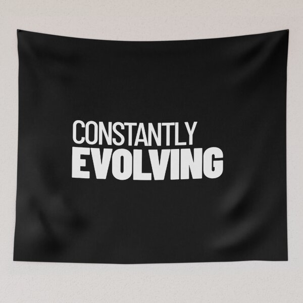 Item preview, Constantly Evolving Self Growth Quote (white) designed and sold by MotionBanana Art.