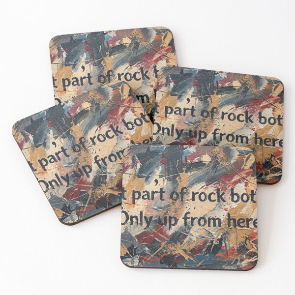 Item preview, Rock Bottom Quote Wall Art – Inspirational Comeback Canvas Print designed and sold by Meteor Destroyer.