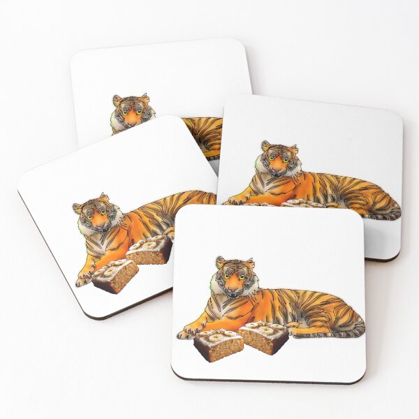 Item preview, Maple the Tiger With banana cake mukbang– Animalzandfood  designed and sold by Ashley’sAnimalz.