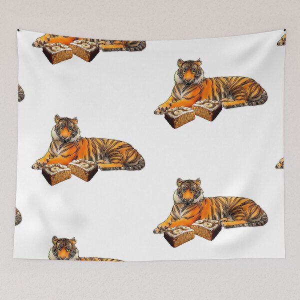 Item preview, Maple the Tiger With banana cake mukbang– Animalzandfood  designed and sold by Ashley’sAnimalz.