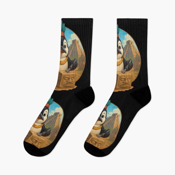 Item preview, Aztec Stone Carver Penguin designed and sold by Fort Galaxy.