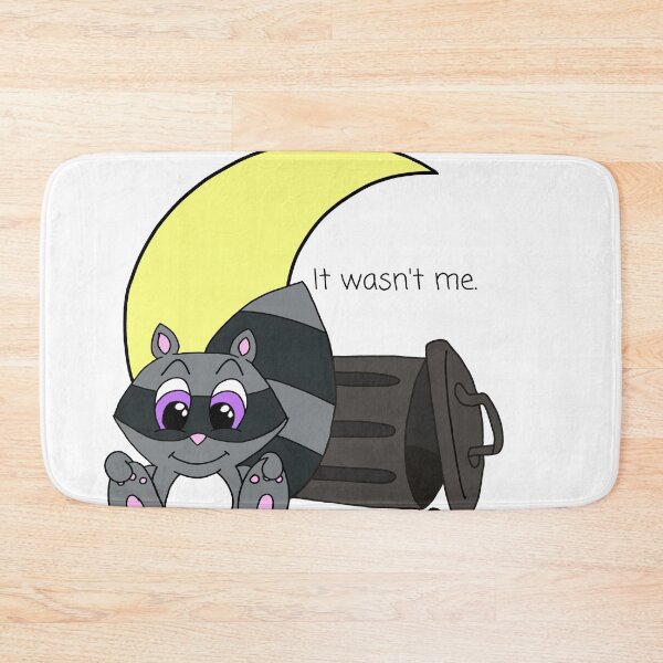 Item preview, Cute Baby Adorable Trash Panda Racoon with Moon It wasn't me designed and sold by CozyCritters8.
