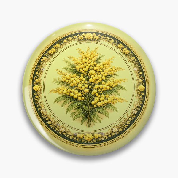 Item preview, Acacia Sunshine – Golden Whisper Botanical Circle Design designed and sold by TheJoyfulPen.