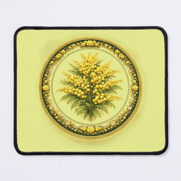 Item preview, Acacia Sunshine – Golden Whisper Botanical Circle Design designed and sold by TheJoyfulPen.