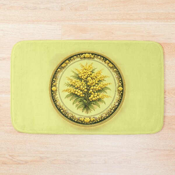 Item preview, Acacia Sunshine – Golden Whisper Botanical Circle Design designed and sold by TheJoyfulPen.