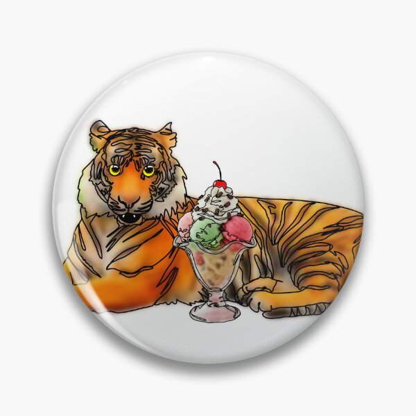 Item preview, Maple the Tiger With ice cream mukbang– Animalzandfood  designed and sold by Ashley’sAnimalz.