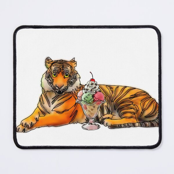 Item preview, Maple the Tiger With ice cream mukbang– Animalzandfood designed and sold by Ashley’sAnimalz.