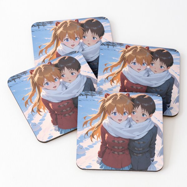 Item preview, Asuka Langley Soryu Neon Genesis Evangelion Snowfield Sunset Smile designed and sold by TanglenRabbit.