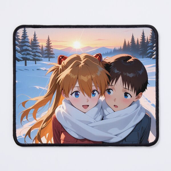 Item preview, Asuka Langley Soryu Neon Genesis Evangelion Snowfield Sunset Smile designed and sold by TanglenRabbit.
