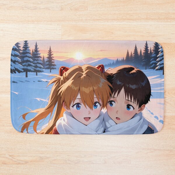 Item preview, Asuka Langley Soryu Neon Genesis Evangelion Snowfield Sunset Smile designed and sold by TanglenRabbit.