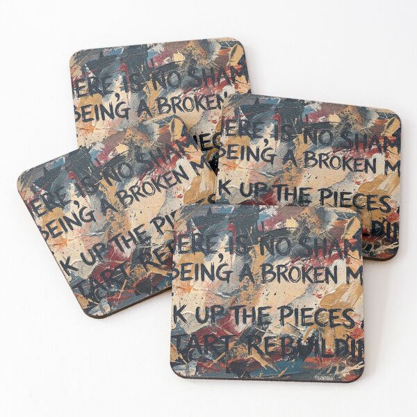 Item preview, Rebuilding Yourself Quote Wall Art – Inspirational Broken Man Canvas Print designed and sold by Meteor Destroyer.