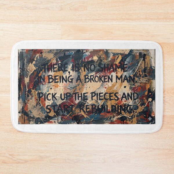 Item preview, Rebuilding Yourself Quote Wall Art – Inspirational Broken Man Canvas Print designed and sold by Meteor Destroyer.