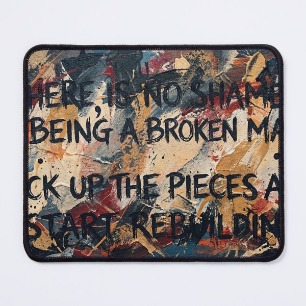 Item preview, Rebuilding Yourself Quote Wall Art – Inspirational Broken Man Canvas Print designed and sold by Meteor Destroyer.