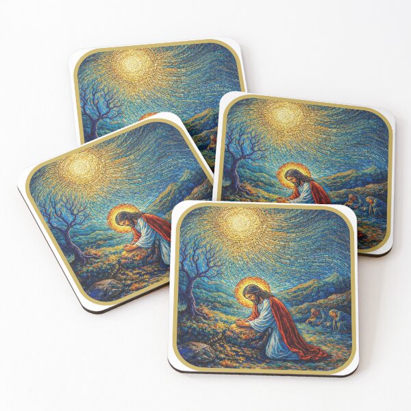 Item preview, Thy Will Be Done, Sacred Night Prayer Art Print designed and sold by DunnDunnDunnDunn.