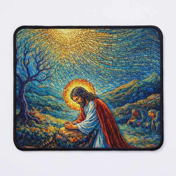 Item preview, Thy Will Be Done, Sacred Night Prayer Art Print designed and sold by DunnDunnDunnDunn.