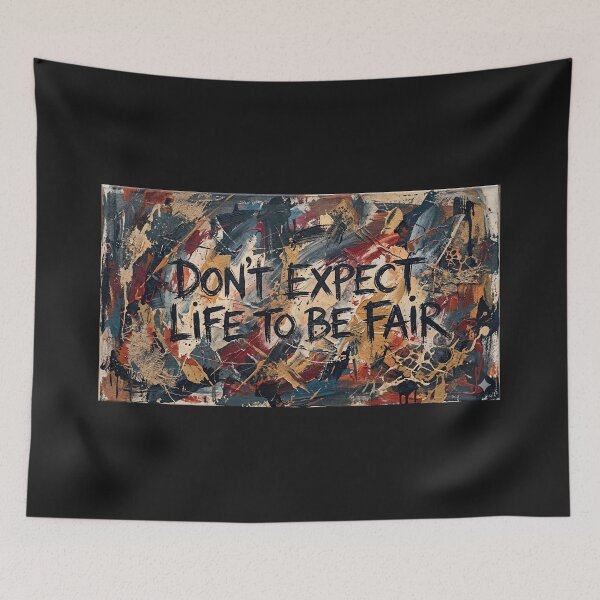 Item preview, Don’t Expect Life to Be Fair Abstract Motivational Quote Canvas Art designed and sold by Meteor Destroyer.