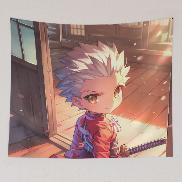 Item preview, Archer Fate Stay Night Chibi Kimono Golden Hour Lookback designed and sold by TanglenRabbit.