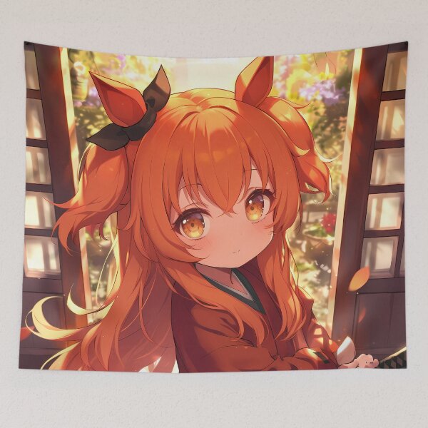 Item preview, Mayano Top Gun Uma Musume Pretty Derby Chibi Kimono Sakura Autumn Light designed and sold by TanglenRabbit.