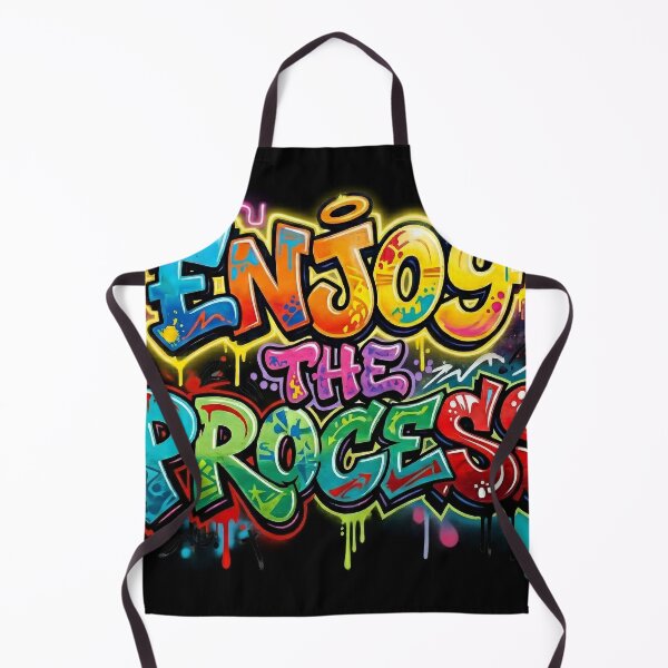 Item preview, Enjoy the Process Graffiti Art – Motivational Street Style Canvas Print designed and sold by Meteor Destroyer.