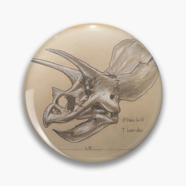 Item preview, T. horridus - Triceratops hand drawn Scientific illustration designed and sold by Paleo Griff.