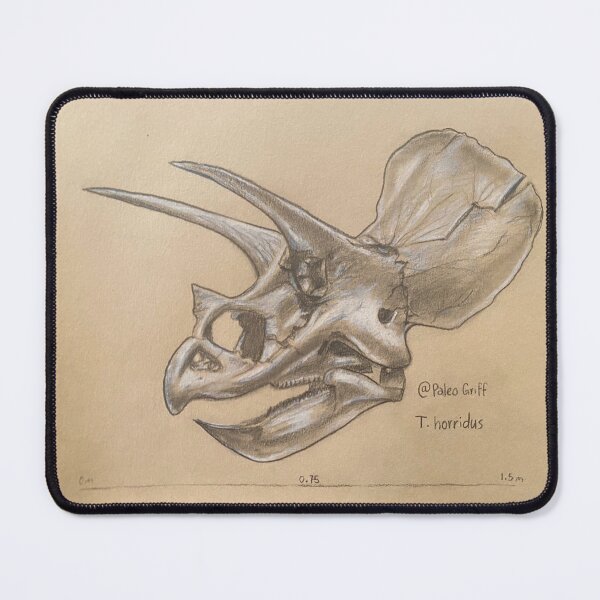 Item preview, T. horridus - Triceratops hand drawn Scientific illustration designed and sold by Paleo Griff.
