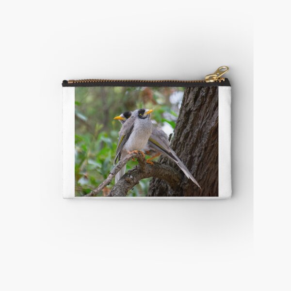 Item preview, Two Noisy Miners Together on Branch. Australian Native Honeyeaters. designed and sold by Mat Wills Photography.