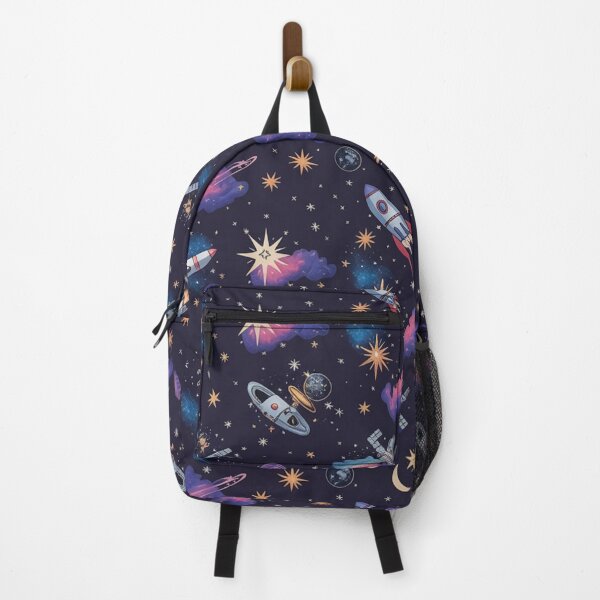 Item preview, Space Adventure Seamless Pattern | Rockets Astronauts Satellites Stars Nebula Navy designed and sold by Midnight Veil Designs.