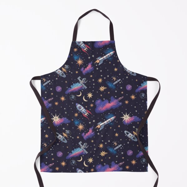 Item preview, Space Adventure Seamless Pattern | Rockets Astronauts Satellites Stars Nebula Navy designed and sold by Midnight Veil Designs.
