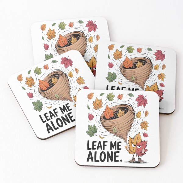 Item preview, Leaf Me Alone Autumn Pun Nature Humor designed and sold by gandebro.